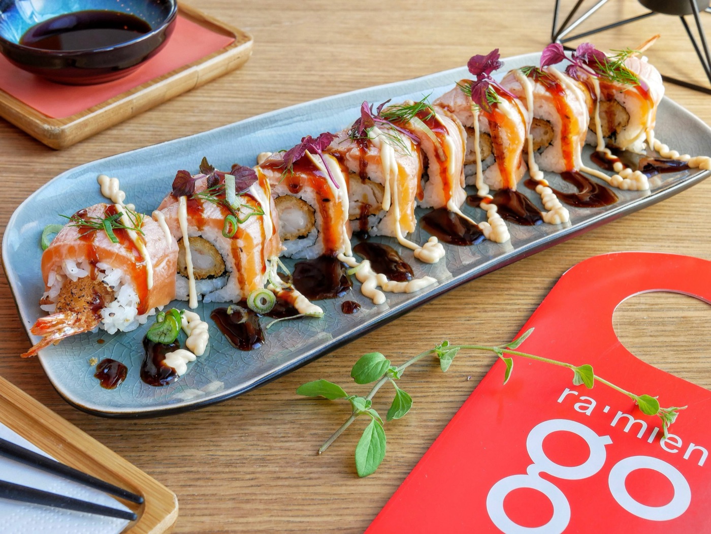 Sushi-Auswahl mit Dragon Roll